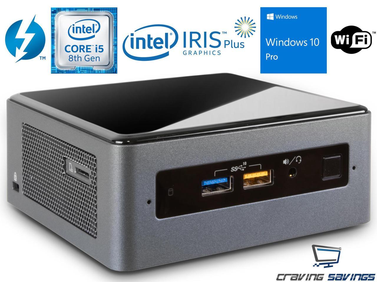 Intel NUC8i5BEH Mini PC/HTPC, Intel Core i5-8259U Up to 3.8GHz, 16GB DDR4, 256GB NVMe SSD, Wifi, Bluetooth 5.0, 4K Support, Dual Monitor Capable, Windows 10 Pro